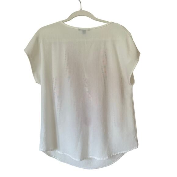 Espresso White Embroidered Boho Aztec Top Size Large Tassel Festival Blouse - Picture 2 of 5